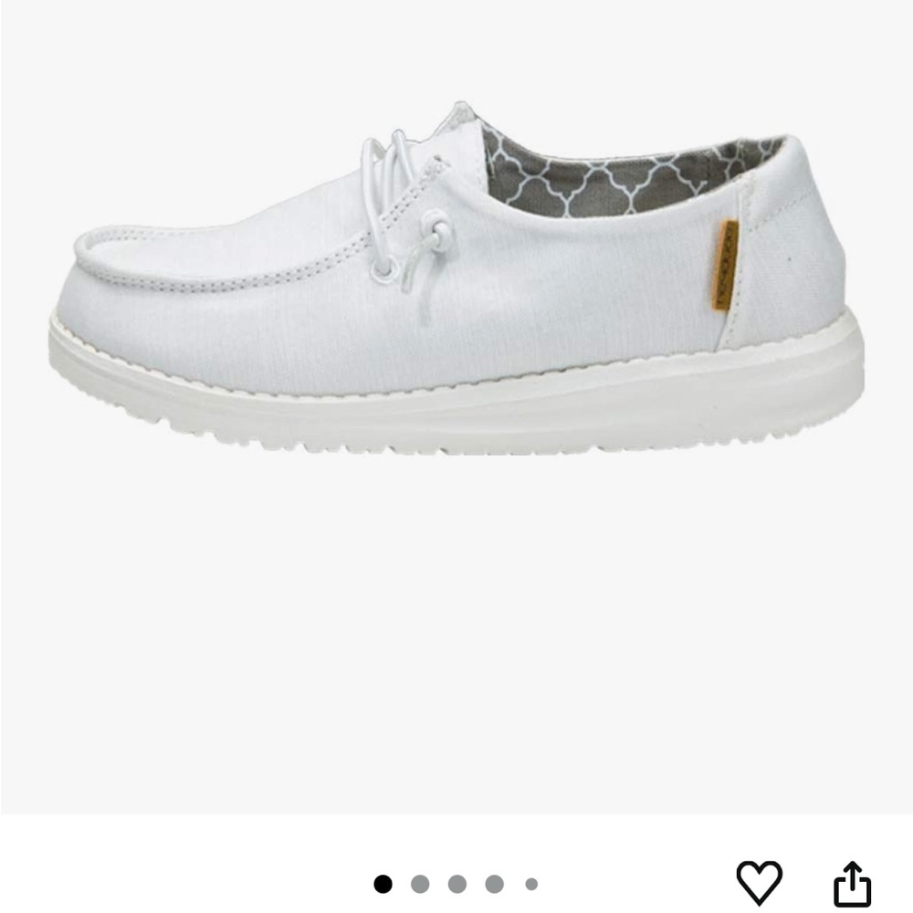 Hey Dude Kids White Slip-On Canvas Sneakers